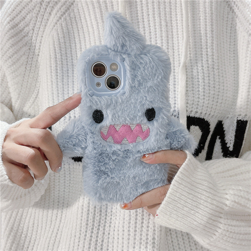 Cute Shark Fluffy iPhone Case MK18861 MK Kawaii Store