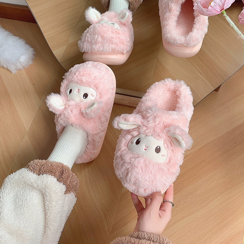 Fluffy Little Sheep Warm Slippers