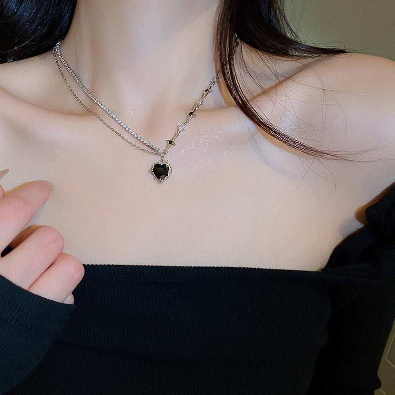 Dark Angel Heart Necklace - Heartzcore