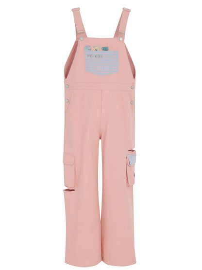 Soft Spring Pink Bears Overalls ON633 ONI