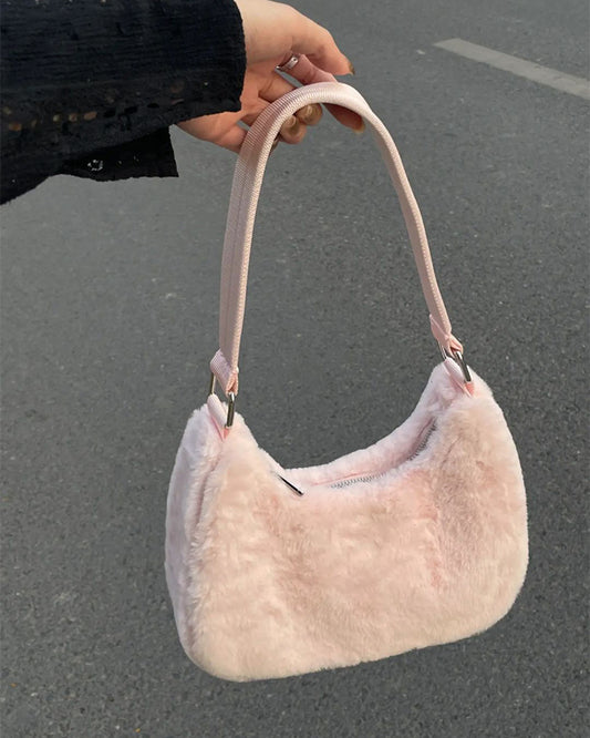 Fluffy Pinky Purse Shoulder Bag - Kimi
