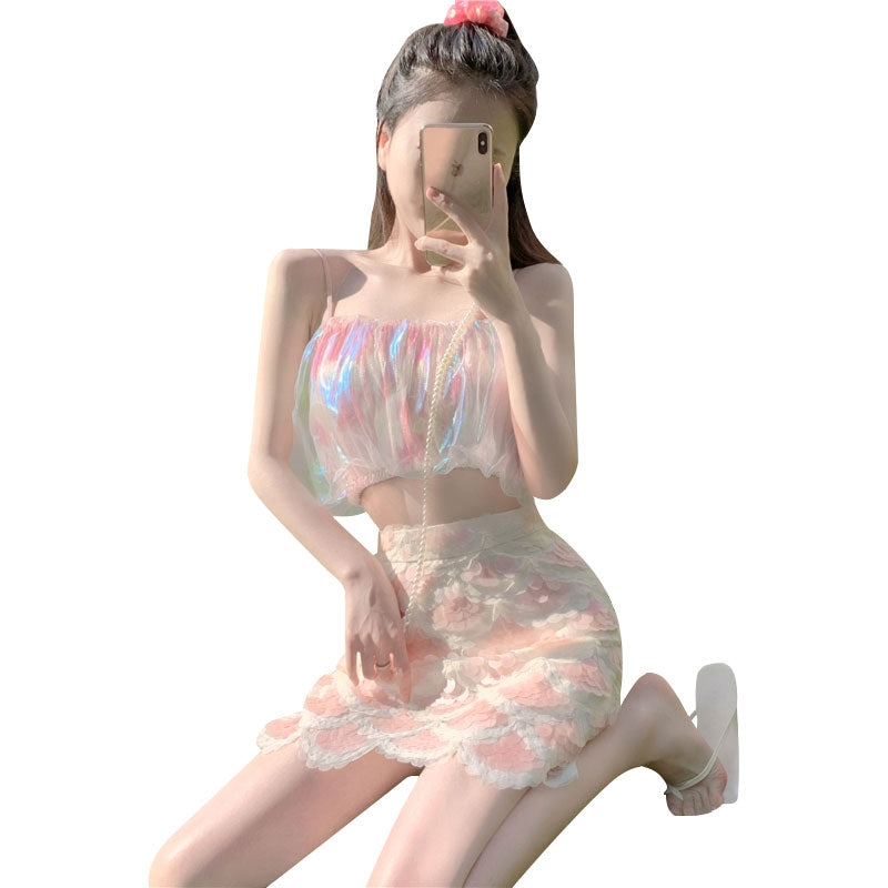 Mermaid Princess Sun-top Slip Skirt Suit Susan