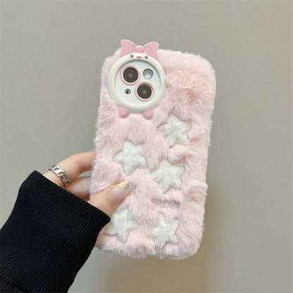 Fluffy Pastel Star Phone Case MK18913 MK Kawaii Store