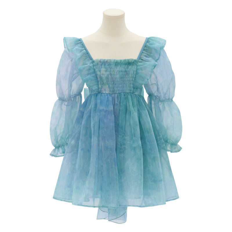 Cute Dreamy Girly Ocean Blue Ruffles Dress ON623 MK Kawaii Store