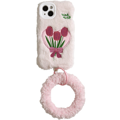 Tulip Fluffy Pink Phone Case MK Kawaii Store