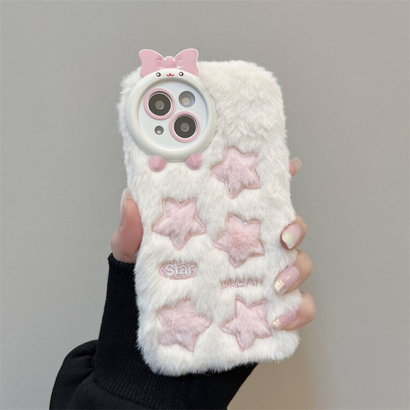 Fluffy Pastel Star Phone Case MK18913 MK Kawaii Store