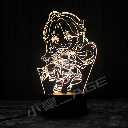 Honkai Star Rail Bailu March 7th Jing Yuan Dres Lamps ON775 KawaiiMoriStore