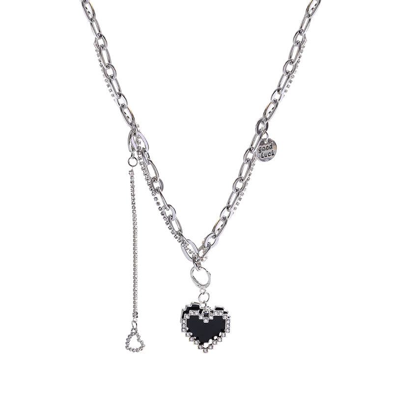 Punk Heart Pendant Necklace MK18793