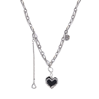 Punk Heart Pendant Necklace MK18793 Susan