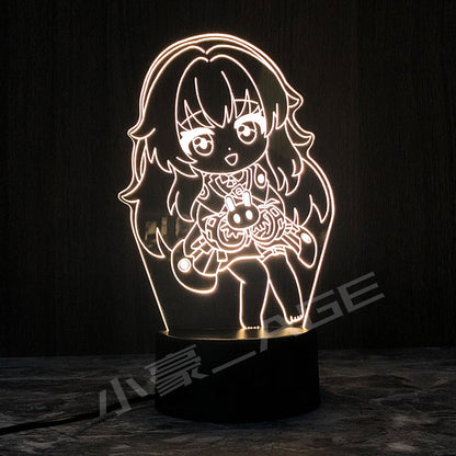 Honkai Star Rail Bailu March 7th Jing Yuan Dres Lamps ON775 KawaiiMoriStore