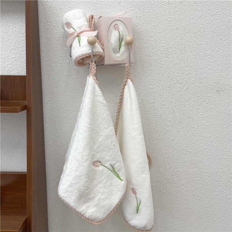Tulip Embroidery Towel MK Kawaii Store