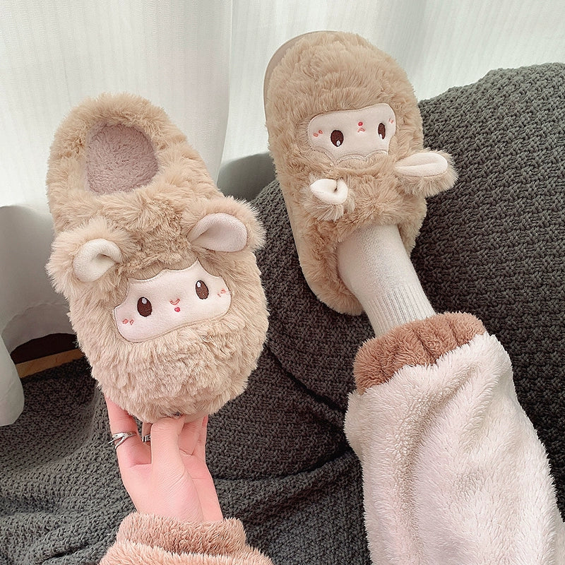 Fluffy Little Sheep Warm Slippers MK Kawaii Store