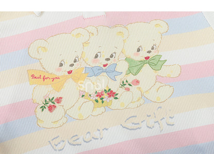 Cute Pastel Rainbow White Bears T-shirt ON629 ONI