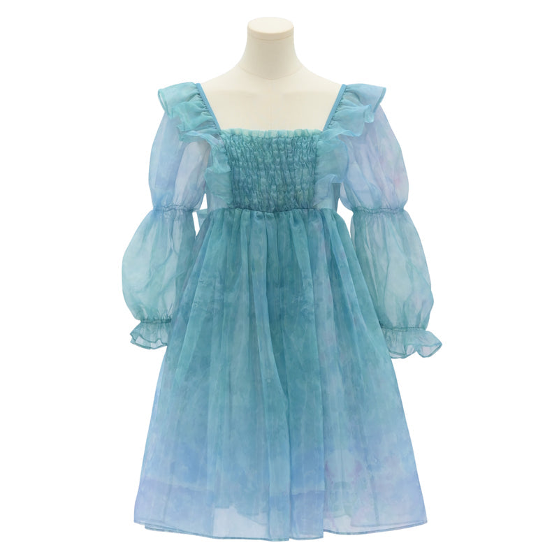 Cute Dreamy Girly Ocean Blue Ruffles Dress ON623 MK Kawaii Store