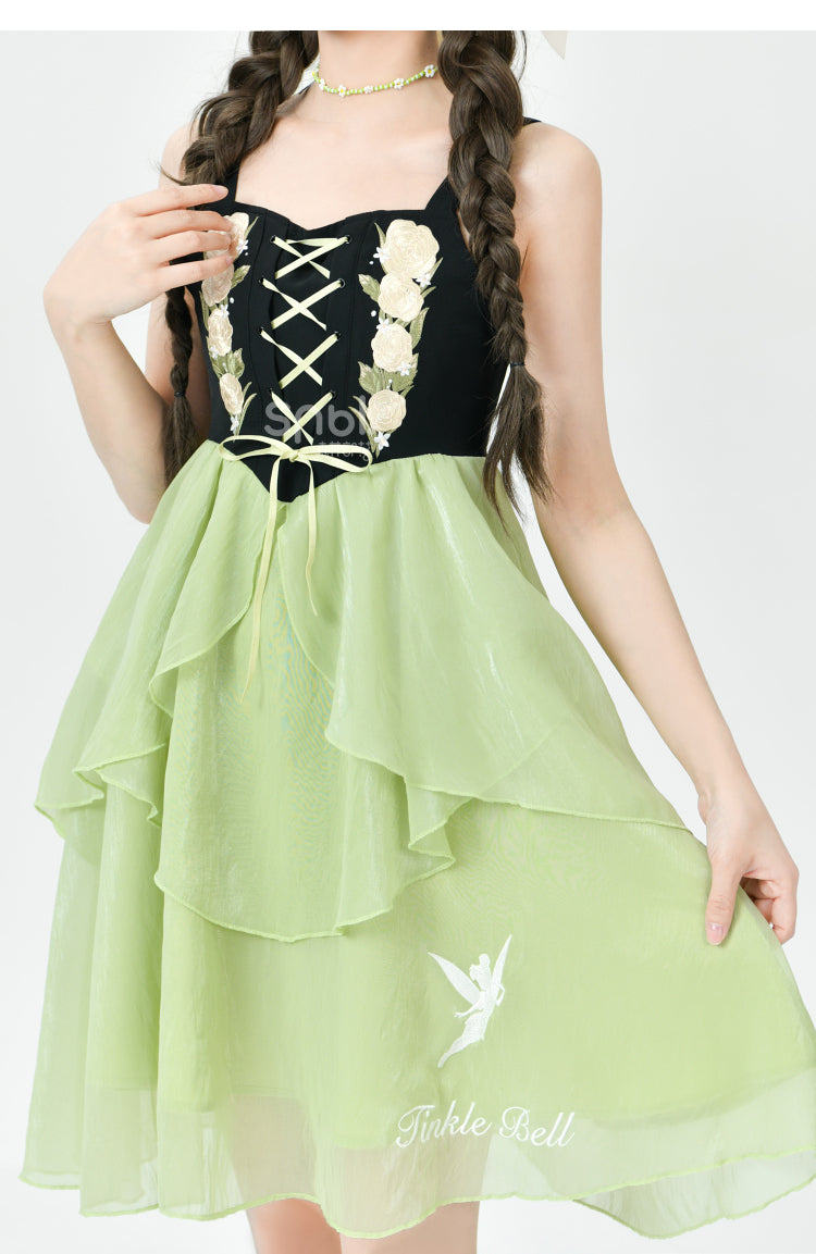 Spring Lovely Flower Girl Green Dress ON622 MK Kawaii Store