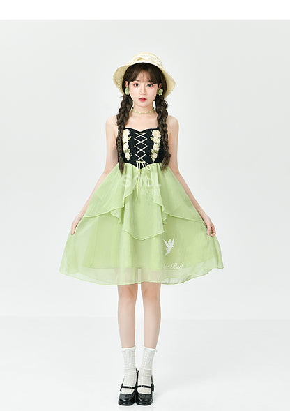 Spring Lovely Flower Girl Green Dress ON622 ONI