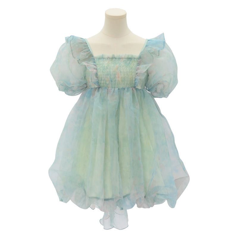 Cute Dreamy Girly Ocean Blue Ruffles Dress ON623 MK Kawaii Store