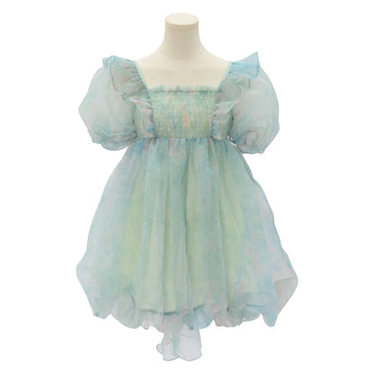 Cute Dreamy Girly Ocean Blue Ruffles Dress ON623 MK Kawaii Store