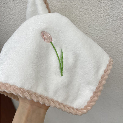 Tulip Embroidery Towel MK Kawaii Store