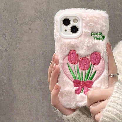 Tulip Fluffy Pink Phone Case MK Kawaii Store