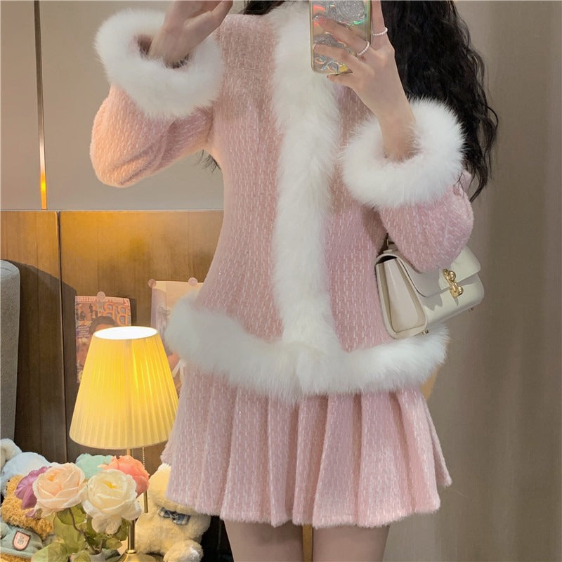 Pink Classic Winter Suit MK Kawaii Store