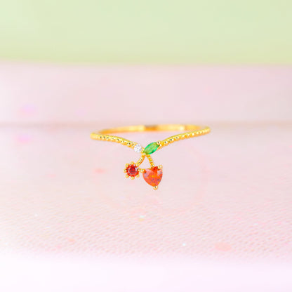 Cherry Ring - Fruit Family MK Kawaii Store