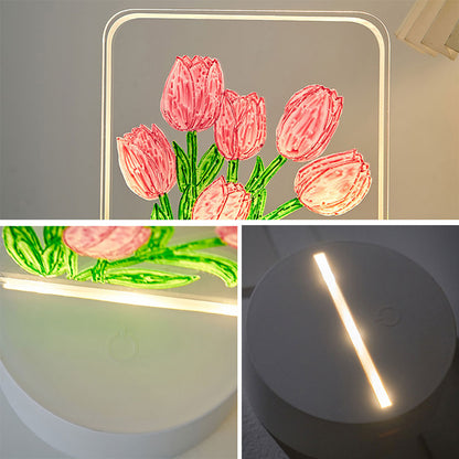 DIY Hand-made Painting Tulip Night Light MK Kawaii Store