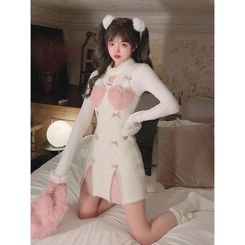 Heart Sweet Pastel Sexy Mini Dress MK18733 MK Kawaii Store