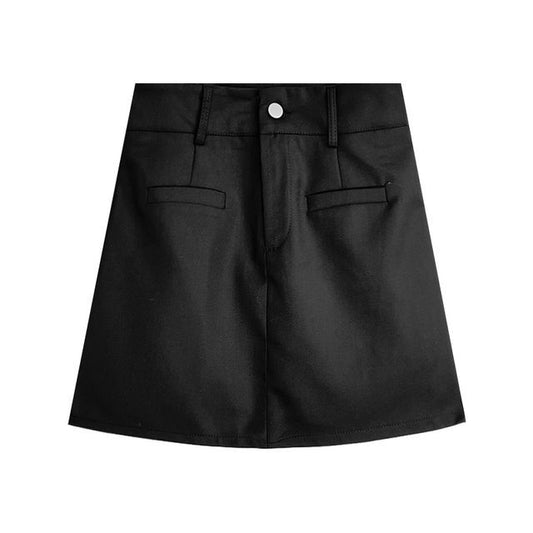 High Rise Plain Mini Pencil Skirt EE6 MK Kawaii Store