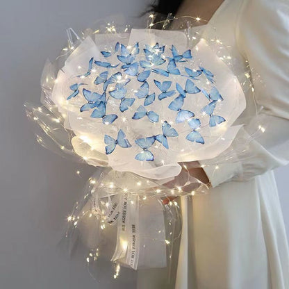 DIY Butterfly Wish you the best Flower Led Bouquet MK18440 MK Kawaii Store