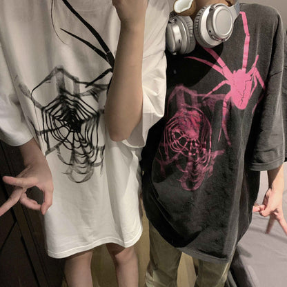 Matching Spider Pink & White Tee Tshirt  - Heartzcore MK Kawaii Store