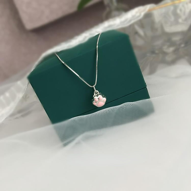 Cute Pink Bell Cat Claw Necklace MK Kawaii Store