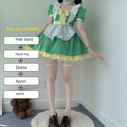 Kawaii Green Spring Maid Dress ON652 MK Kawaii Store