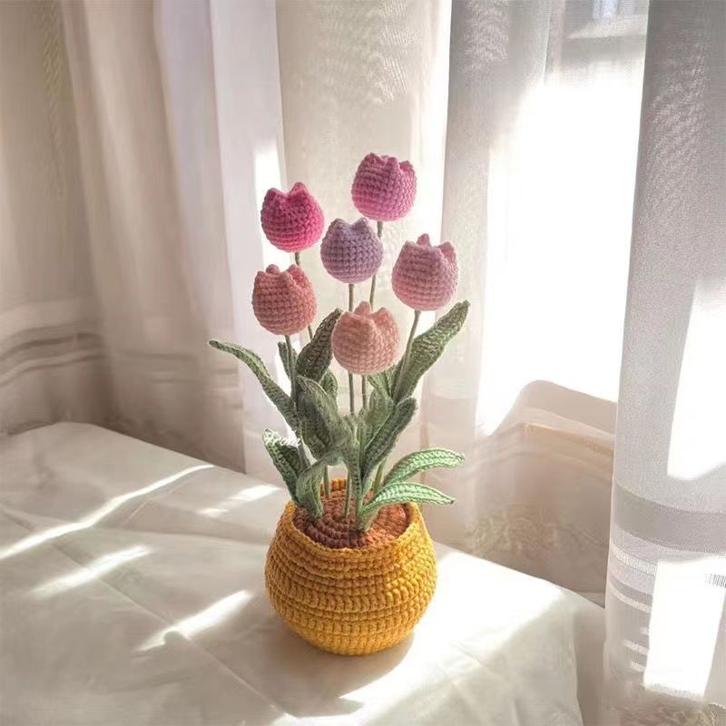 DIY knitted tulip pot decoration MK18502 MK Kawaii Store