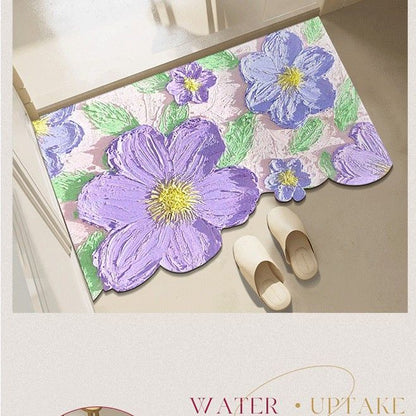 Diatom mud oil painting foot mat bathroom mat MK18671 MK Kawaii Store