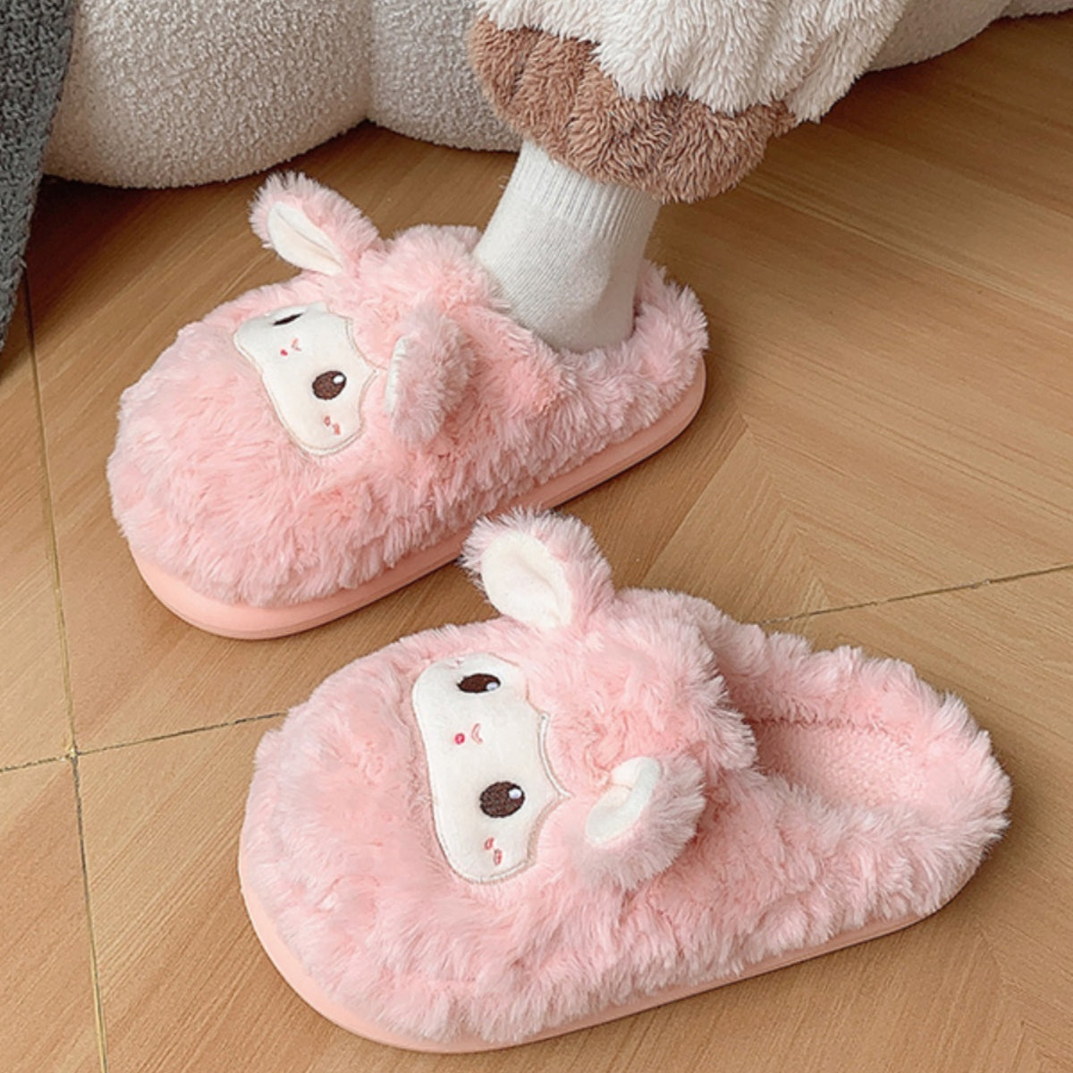 Fluffy Little Sheep Warm Slippers MK Kawaii Store