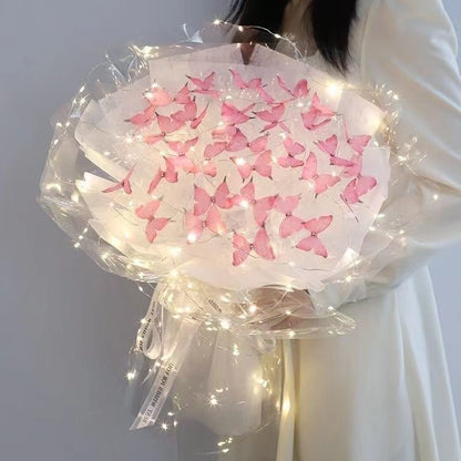 DIY Butterfly Wish you the best Flower Led Bouquet MK18440 MK Kawaii Store