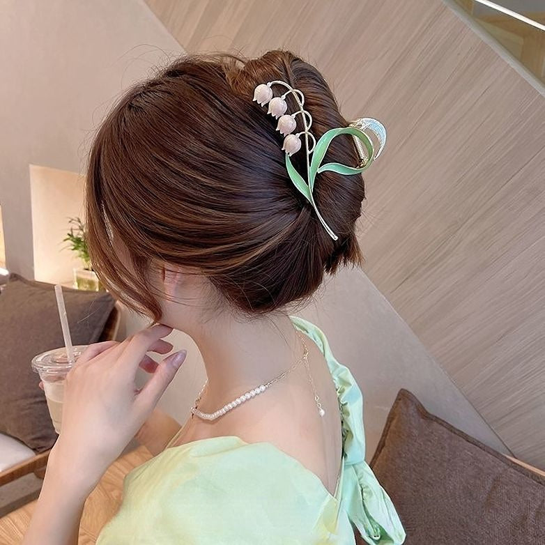 Lily of The Valley Mental Flower Hair Clip MK18668 Susan