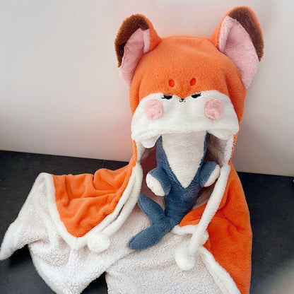 Kawaii Fox Fleece Winter Cape ME54 MK Kawaii Store