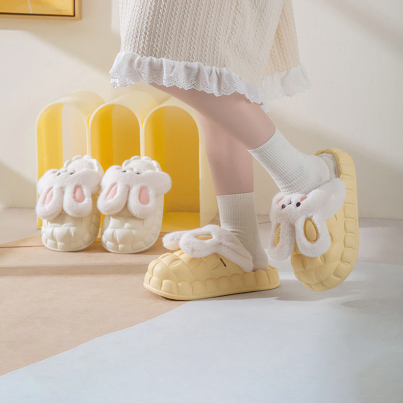 Bunny Waterproof Fluffy Winter Slippers MK18521 MK Kawaii Store