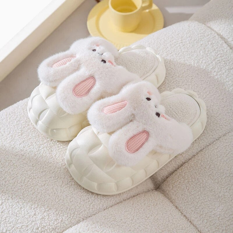 Bunny Waterproof Fluffy Winter Slippers MK18521 MK Kawaii Store