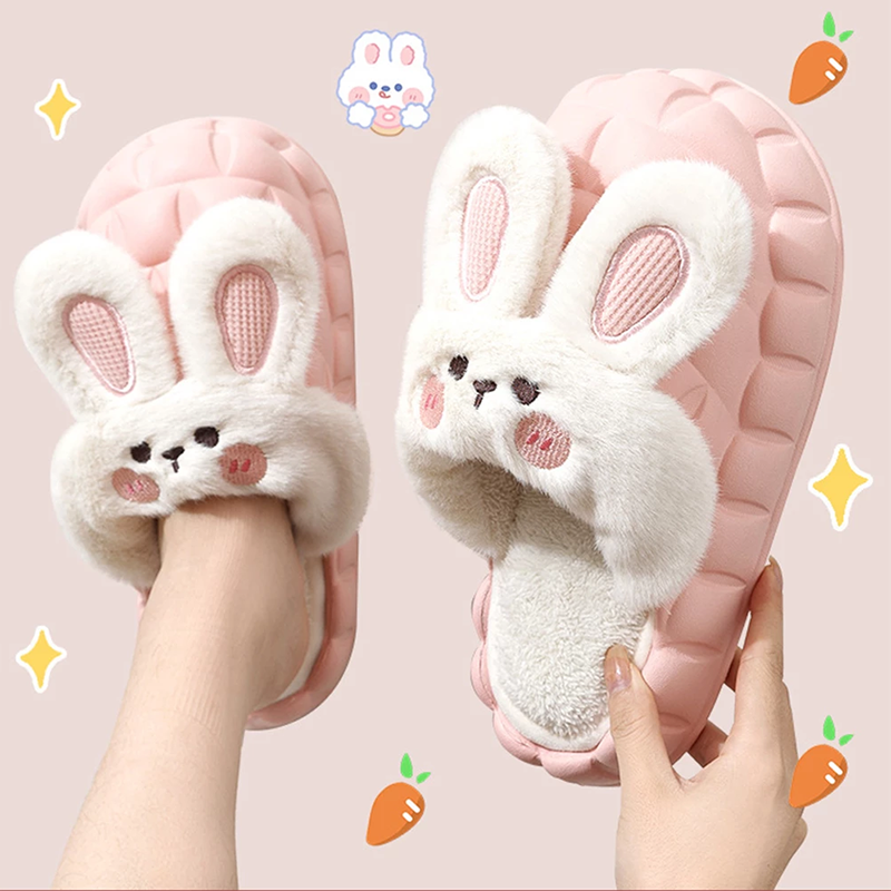 Bunny Waterproof Fluffy Winter Slippers MK18521 MK Kawaii Store