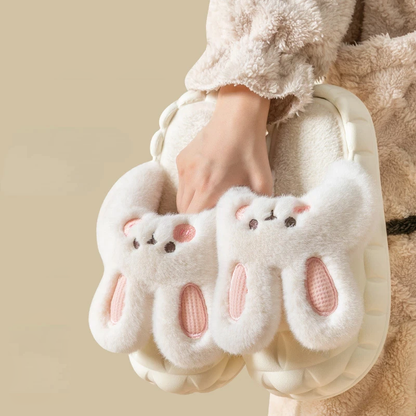 Bunny Waterproof Fluffy Winter Slippers MK18521 MK Kawaii Store