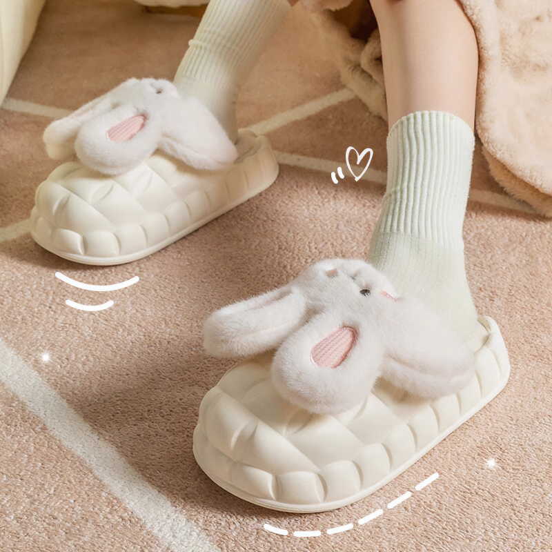 Bunny Waterproof Fluffy Winter Slippers MK18521 MK Kawaii Store