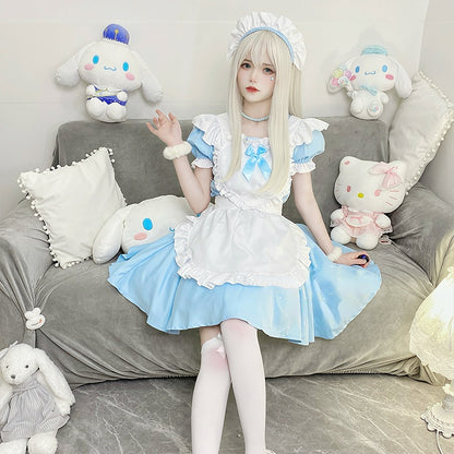 Blue Black Sweet Maid Dolly Dress ON653 MK Kawaii Store