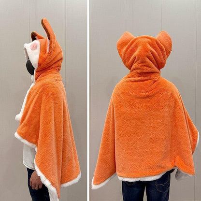 Kawaii Fox Fleece Winter Cape ME54 MK Kawaii Store