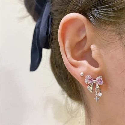 Crystal Bow Earrings MK18551 MK Kawaii Store