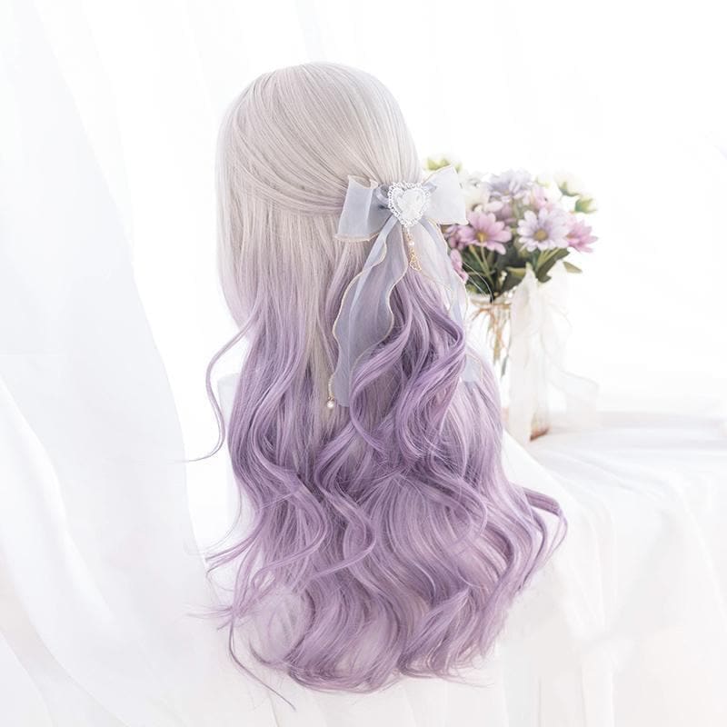 Cute Pastel Silver Light Purple Curly Princess Lolita Wig MK16063 - mkkawaiishop