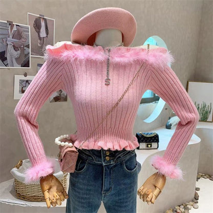 Fluffy Princess Sweater Top Susan