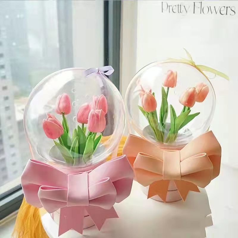 DIY Tulip Bubble LED Flower Bouquet MK18585 MK Kawaii Store